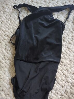 Dance Elite Classic Black One-Piece Leotard with Turtle Neck